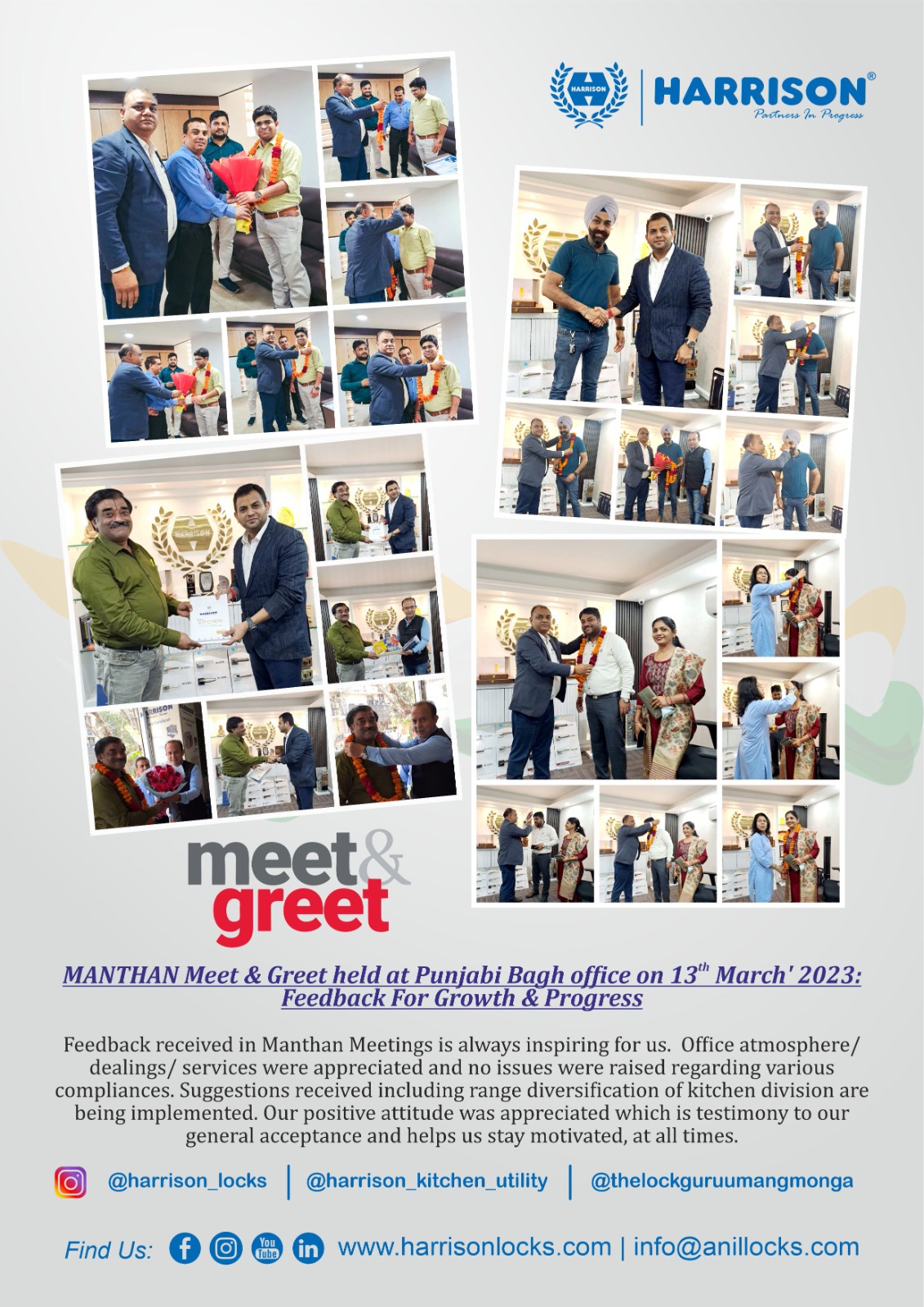 Manthan Meet & Greet Held At Punjabi Bagh Office On 13th March’ 2023- Feedback For Growth & Progress